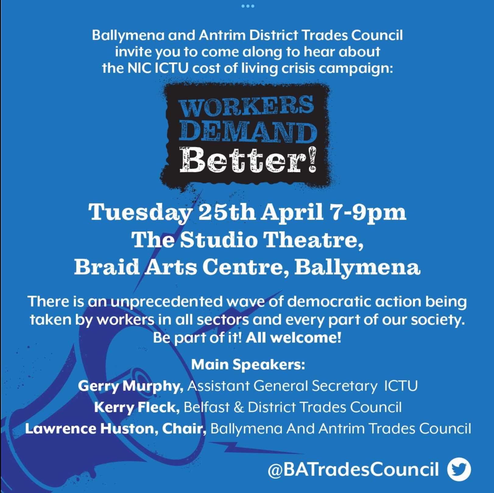 Workers Demand Better meeting Ballymena