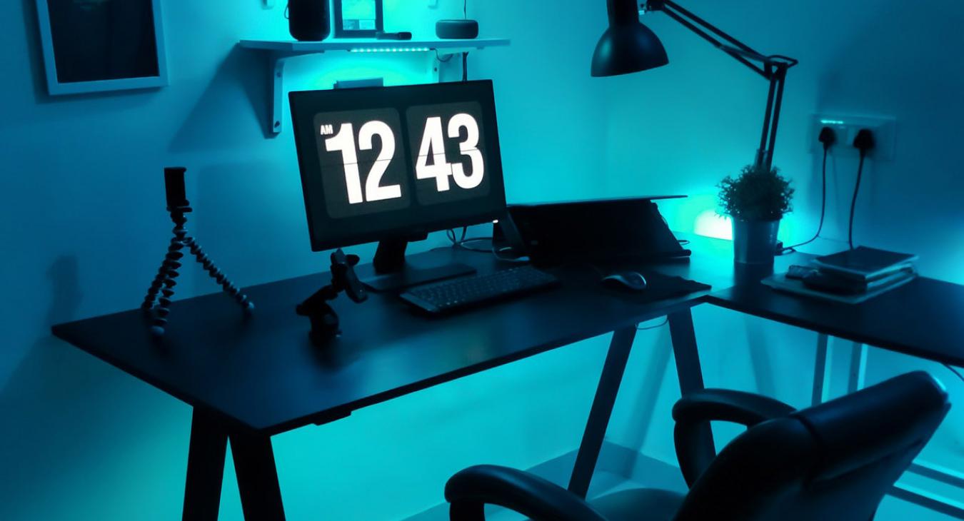 Computer monitor on desk