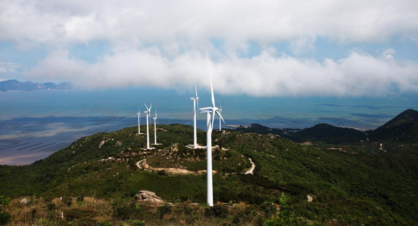 climate windmills wind turbines green energy