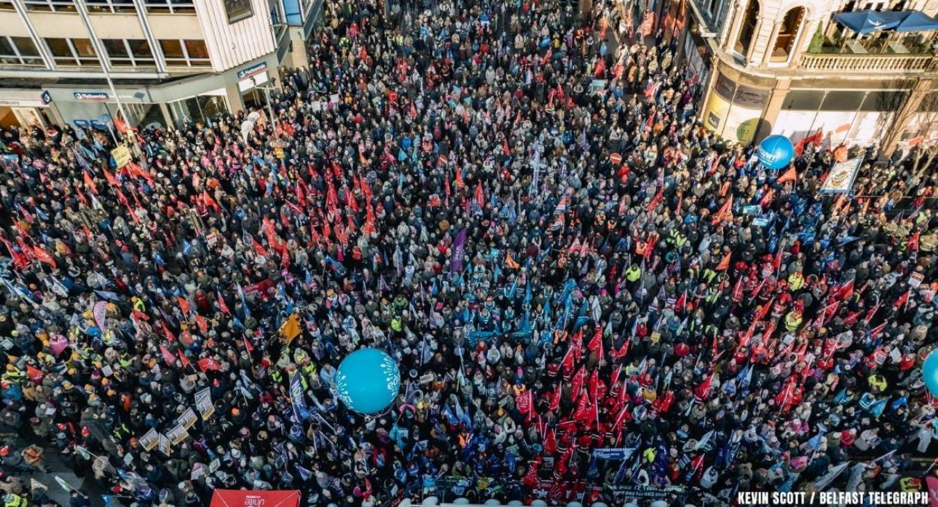 Crowd scene from rally 18/01/24